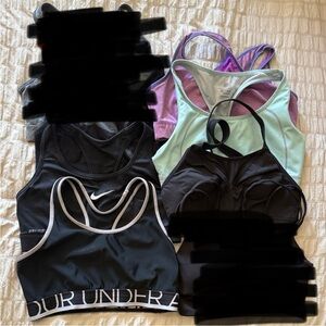 Women's Assorted Sports Bras - Black, Gray, Purple